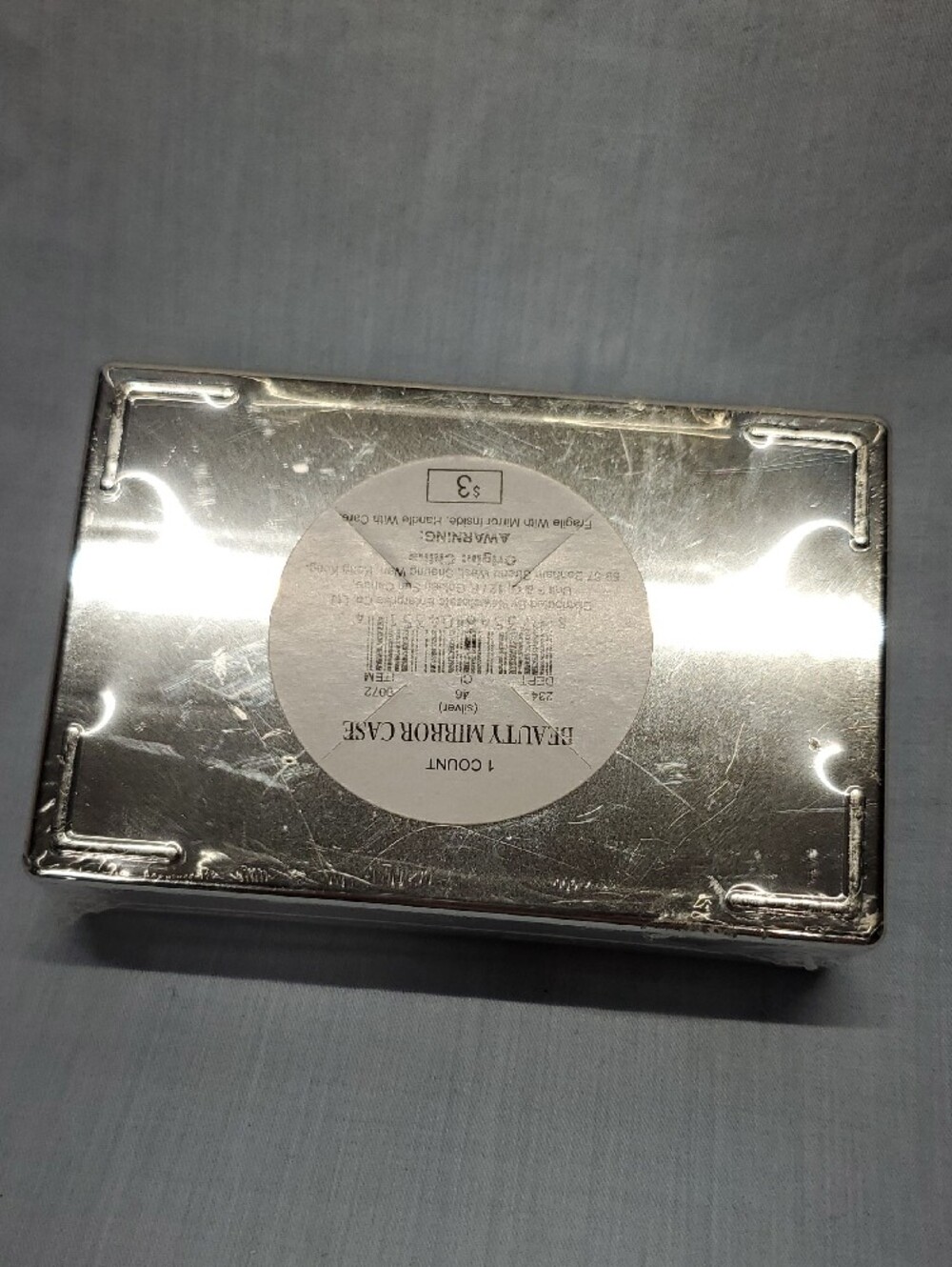 Compact Silver Beauty Mirror Case by - Picture 2 of 2
